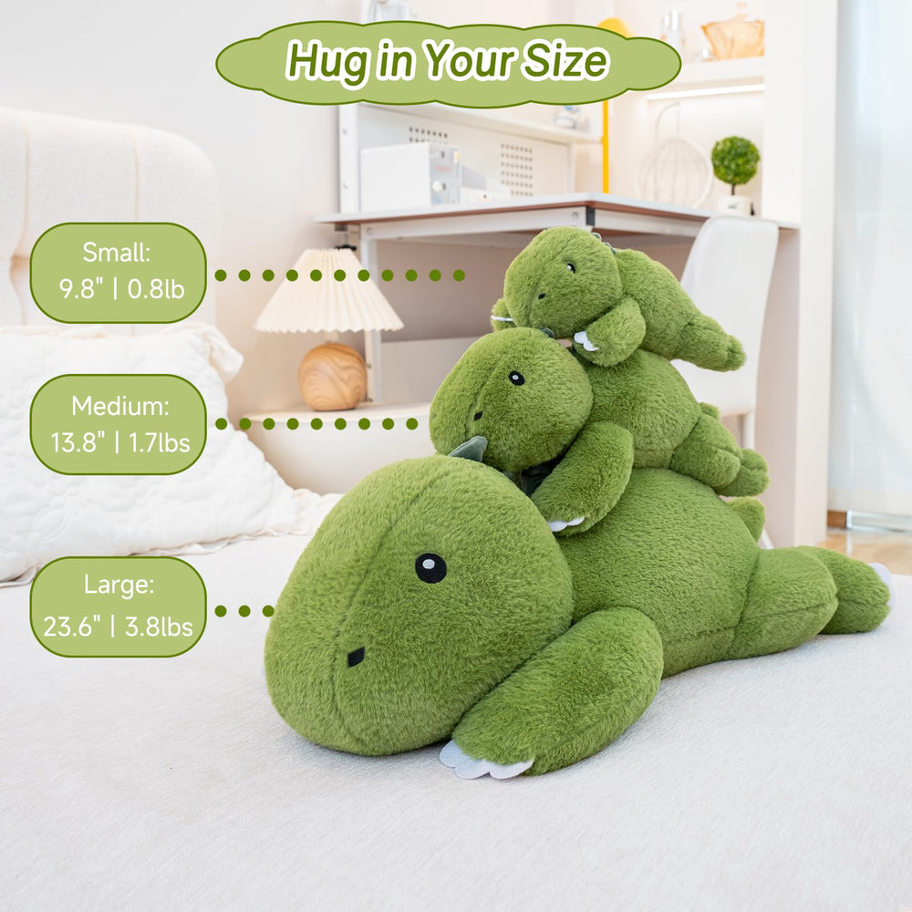 Close-up of SQEQE dino plush smile highlighting soft fabric and charm