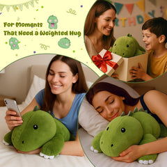 SQEQE weighted dinosaur plush road-trip buddy supports relaxed moments on the go