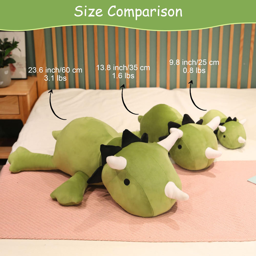 SQEQE weighted plush dinosaur comes in 13.8-inch and 60-cm sizes.