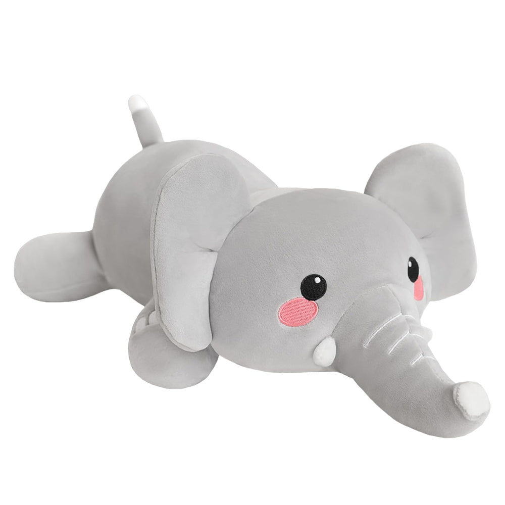 SQEQE weighted elephant plush front view—cozy, hug-friendly companion.