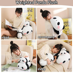 SQEQE weighted panda plush bedroom-decor—adorable addition to any space.