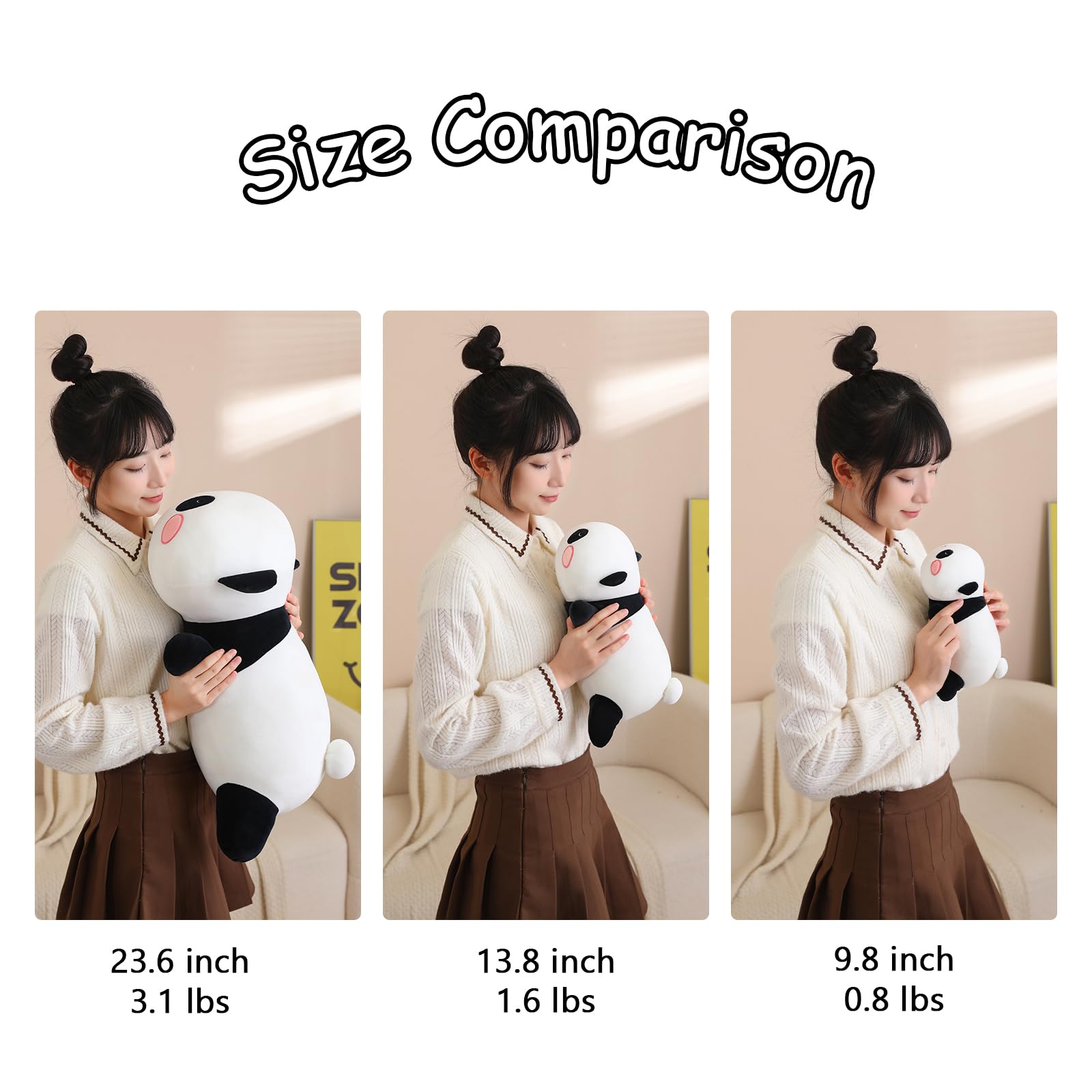 SQEQE weighted panda plush gift-idea—soft, thoughtful present for loved ones.