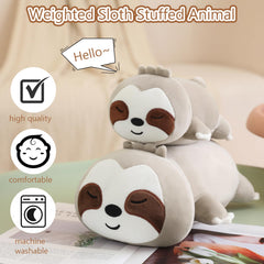 SQEQE weighted sloth plush 13.8-inch cuddling buddy offering comforting weight
