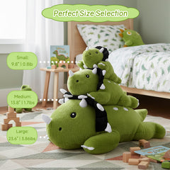 SQEQE weighted triceratops plush resting on lap for cozy reading.