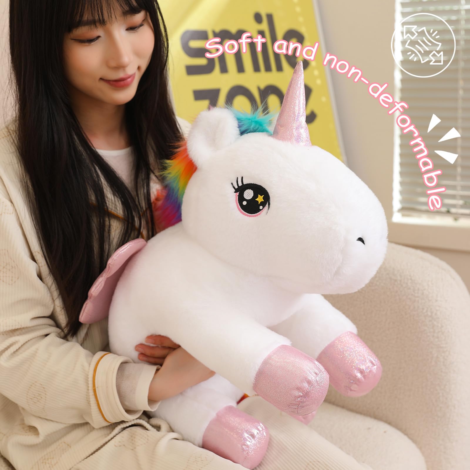 SQEQE weighted unicorn plush gift-ready and charming.
