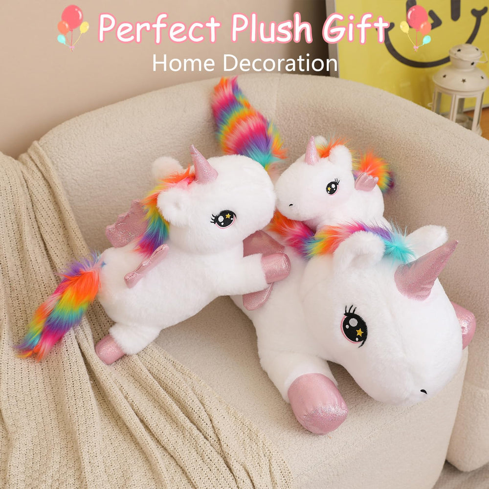 SQEQE weighted unicorn plush doubles as a sleeping pillow.