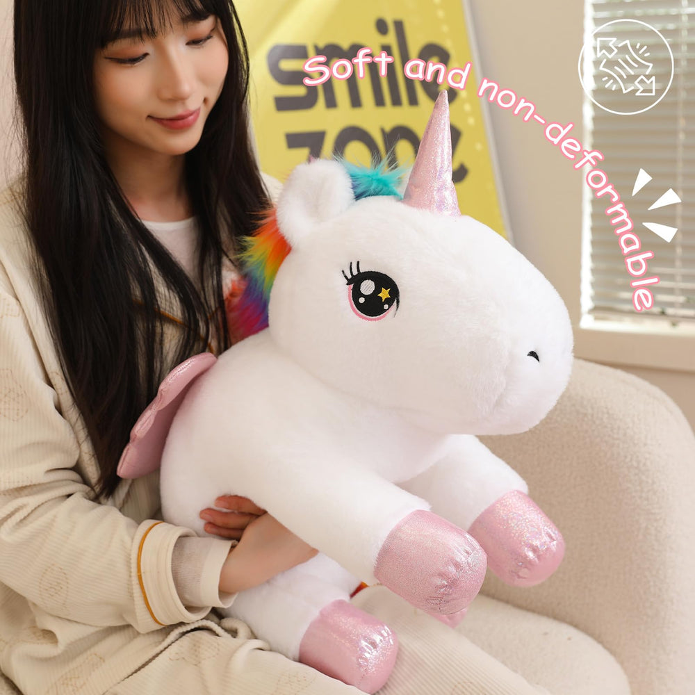 SQEQE weighted unicorn plush vacuum-pack packaging saves space