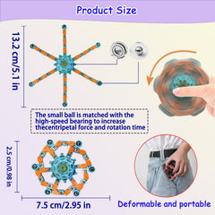 Sqlhrke transformable robot fingertip spinner in hand for focus