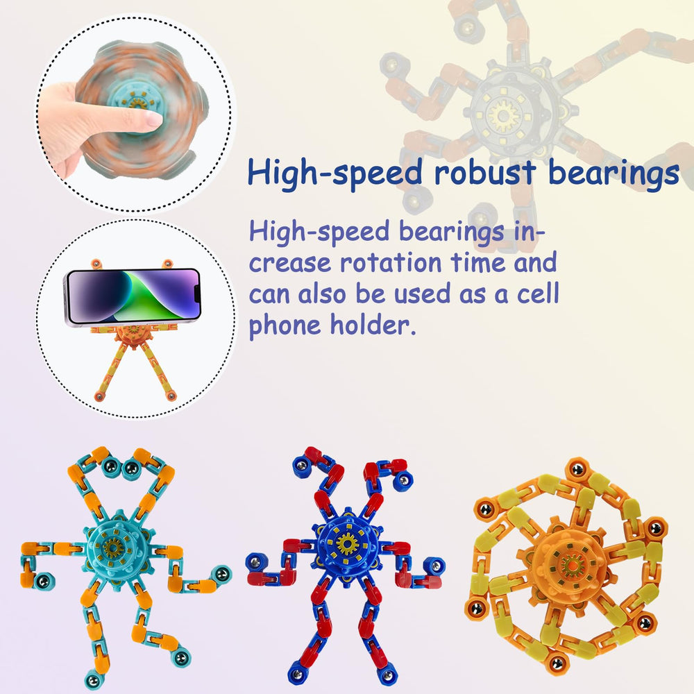 Sqlhrke transformable spinner assembled on table for sensory play