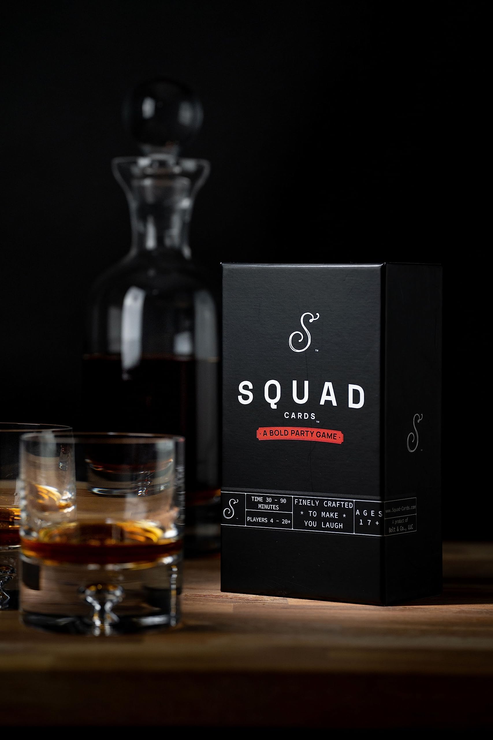 Squad Cards featuring house rules to tailor challenge levels.