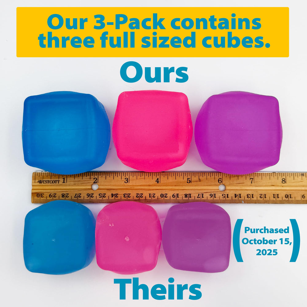 Squeez'M Chill Cube purple top angle shows sleek, office-friendly design for daily use.