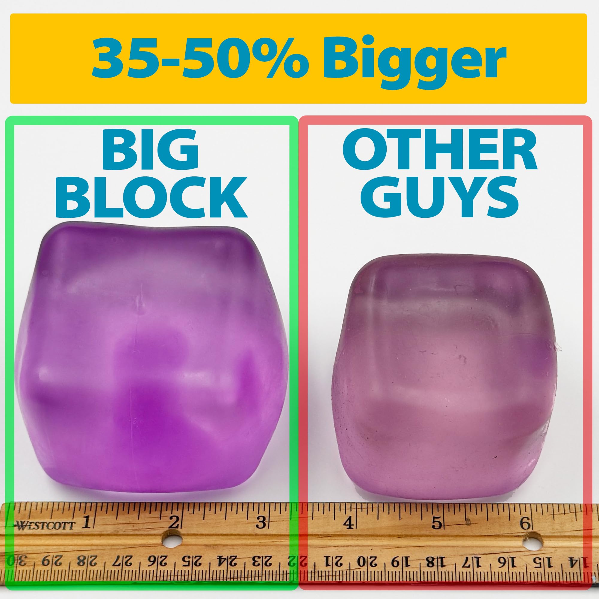 Squeez'M Premium Big Block Cube side view shows reinforced construction.