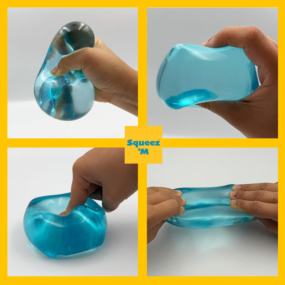 Squeez'M Premium Big Block Cube tear-resistant shell supports durable, long-lasting sensory play.