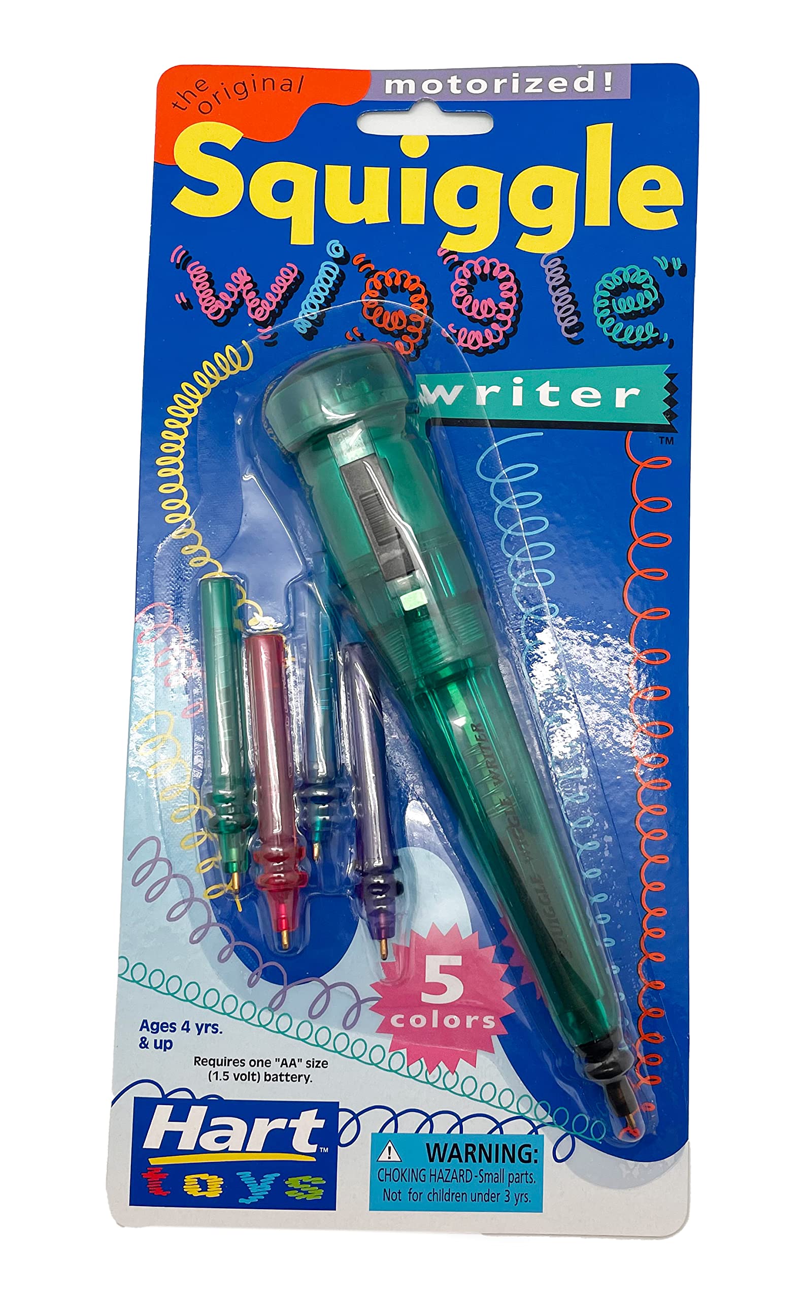 Refillable color tips with Squiggle Wiggle Writer enable vibrant squiggle art