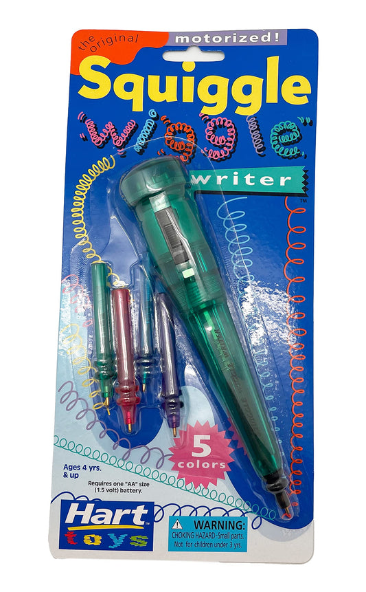 Refillable color tips with Squiggle Wiggle Writer enable vibrant squiggle art