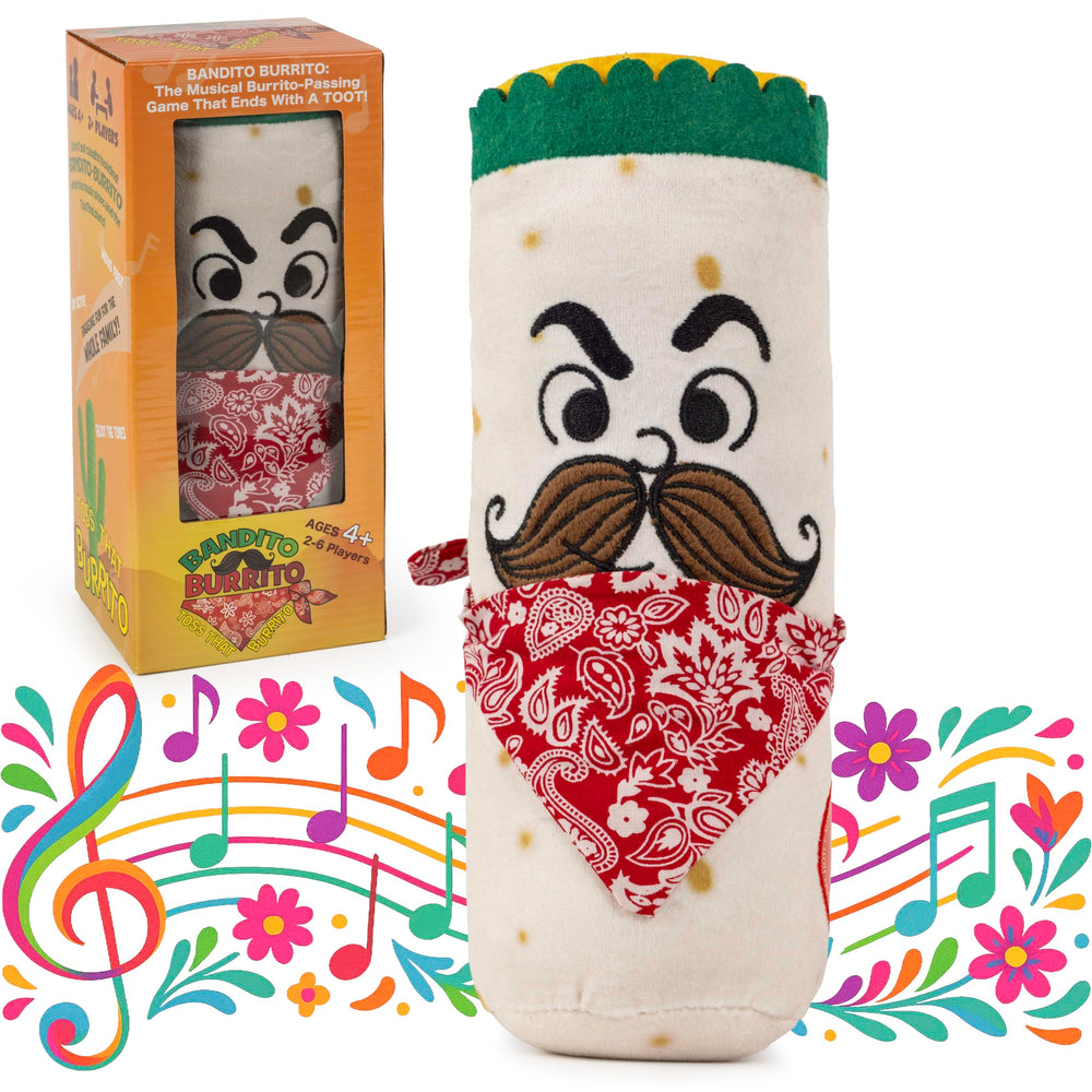 Squirrel Products Bandito Burrito in play encourages family laughter and active interaction.