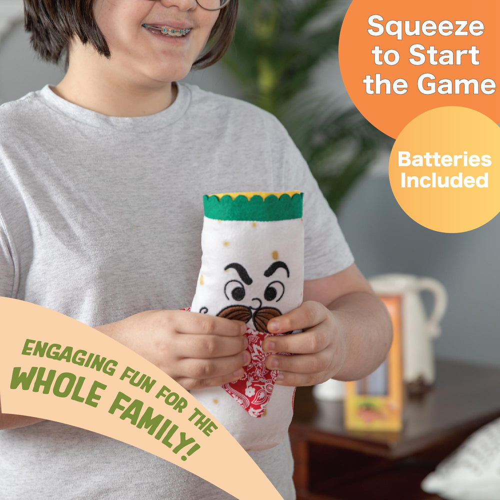 Squirrel Products Bandito Burrito helps kids unplug and connect during game night.