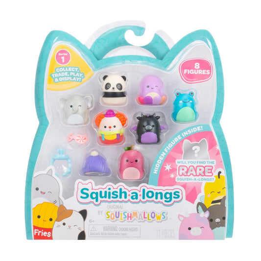 Squish-a-longs 8-pack front view displaying a mini-Squish lineup for easy collection