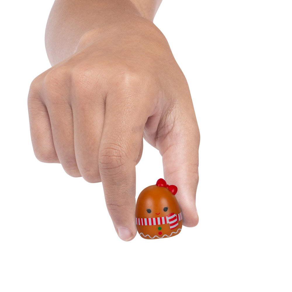 Gingerbread Axolotl Mini-Squish tiny, squeezable delight.