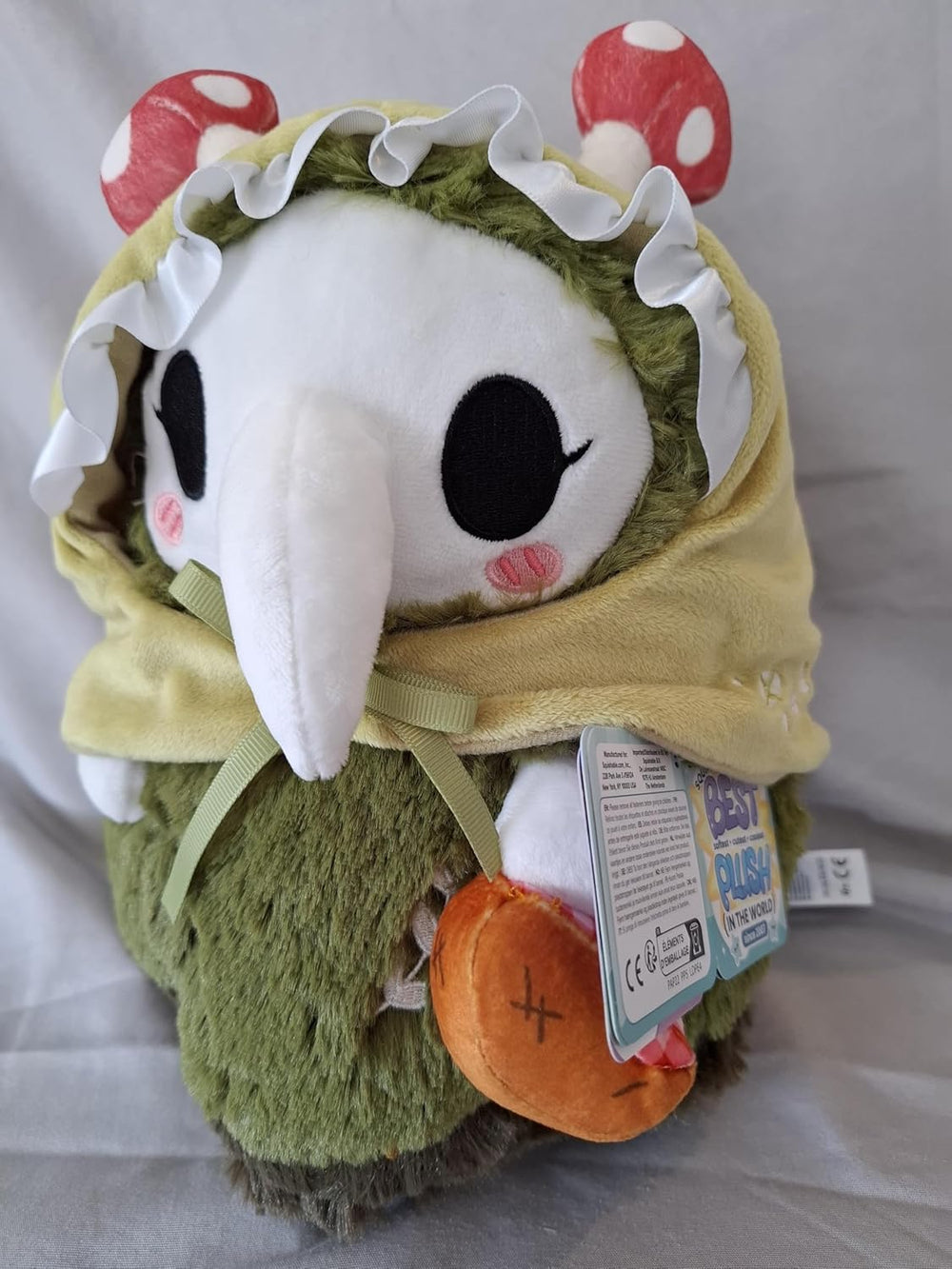 Squishable Doctor Plague collection close-up reveals velvet fur and friendly expression.