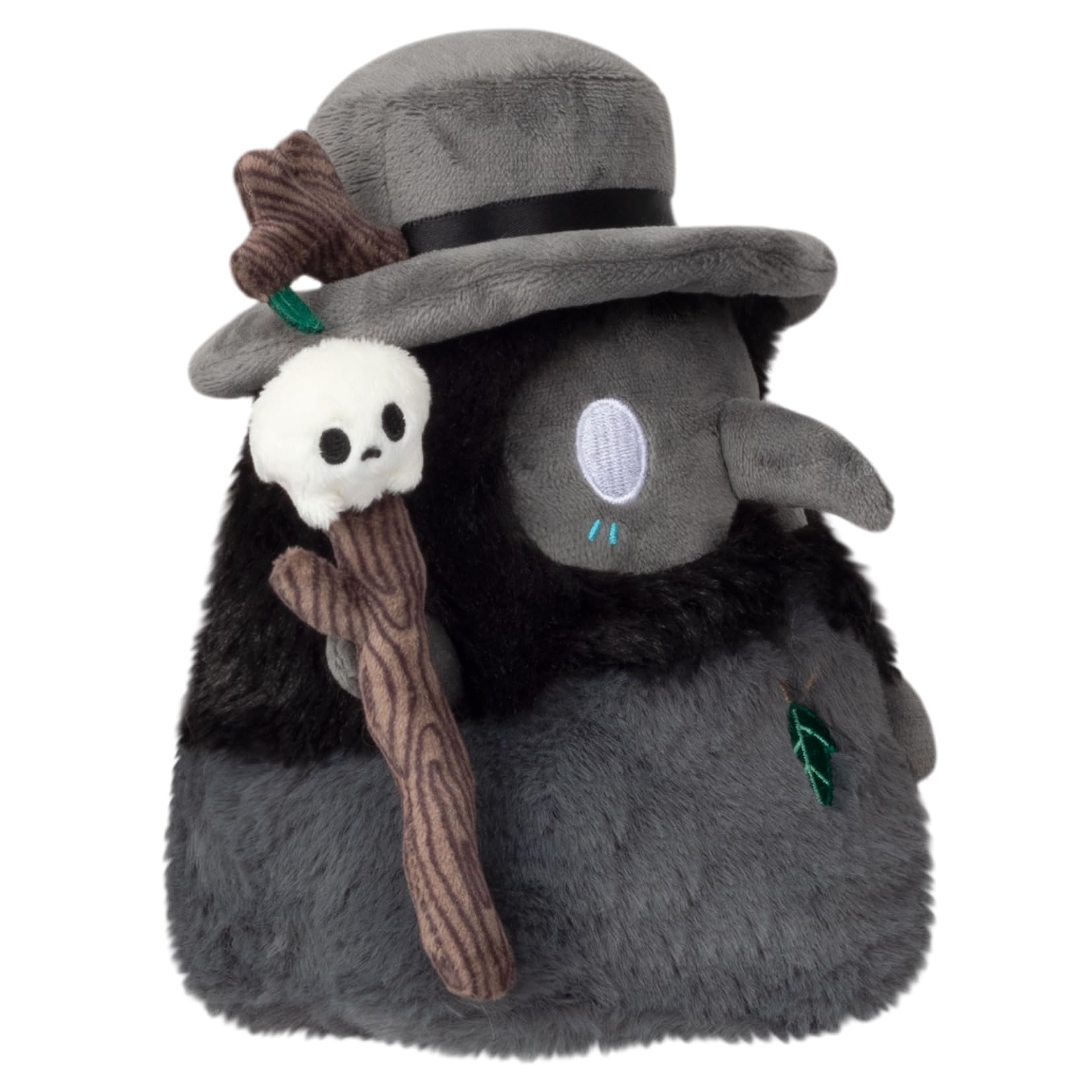 Squishable Druid Plague Doctor bean-weighted base helps it sit steadily on a desk.