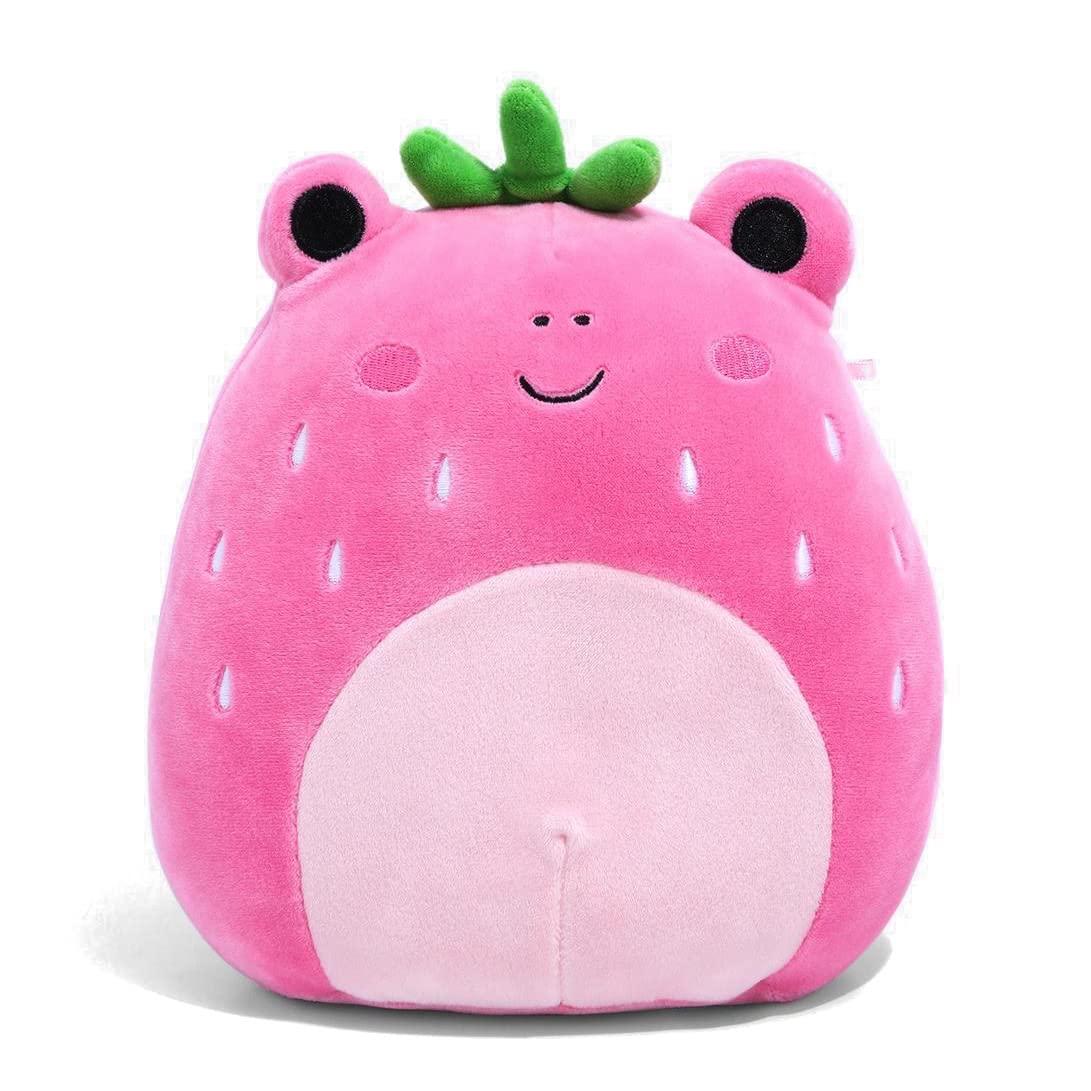 Squishmallows Adabelle strawberry frog 8-inch plush, ideal for cuddles on the go.