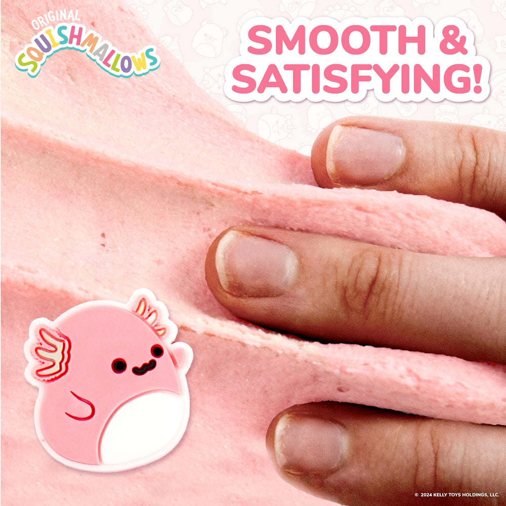 Squishmallows Archie side label showing product contents and resealable container convenience