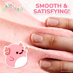 Squishmallows Archie side label showing product contents and resealable container convenience