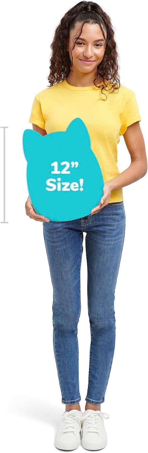 Squishmallows Austin Avocado Santa 12in stitching texture for durability.