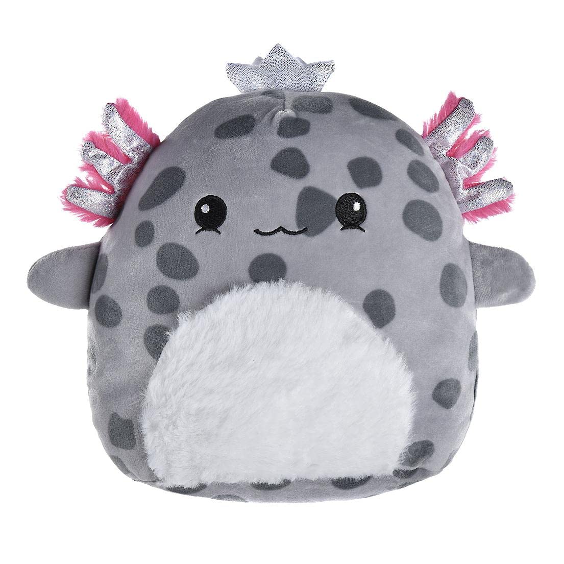 Squishmallows axolotl plush close-up showing soft texture and durable stitching