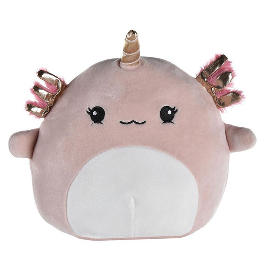 Squishmallows axolotl scented plush packaging detail highlighting scent and gift appeal