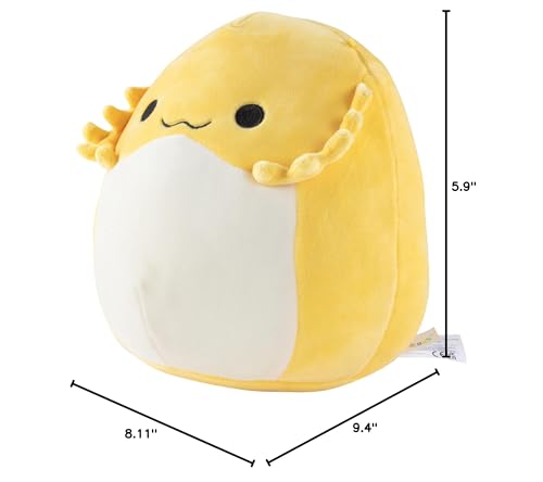 Squishmallows Bertwin 8-inch cuddle companion fits bags, desks, and beds.