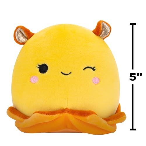 Squishmallows Bijan yellow dumbo octopus plush ideal for bedtime stories and play.