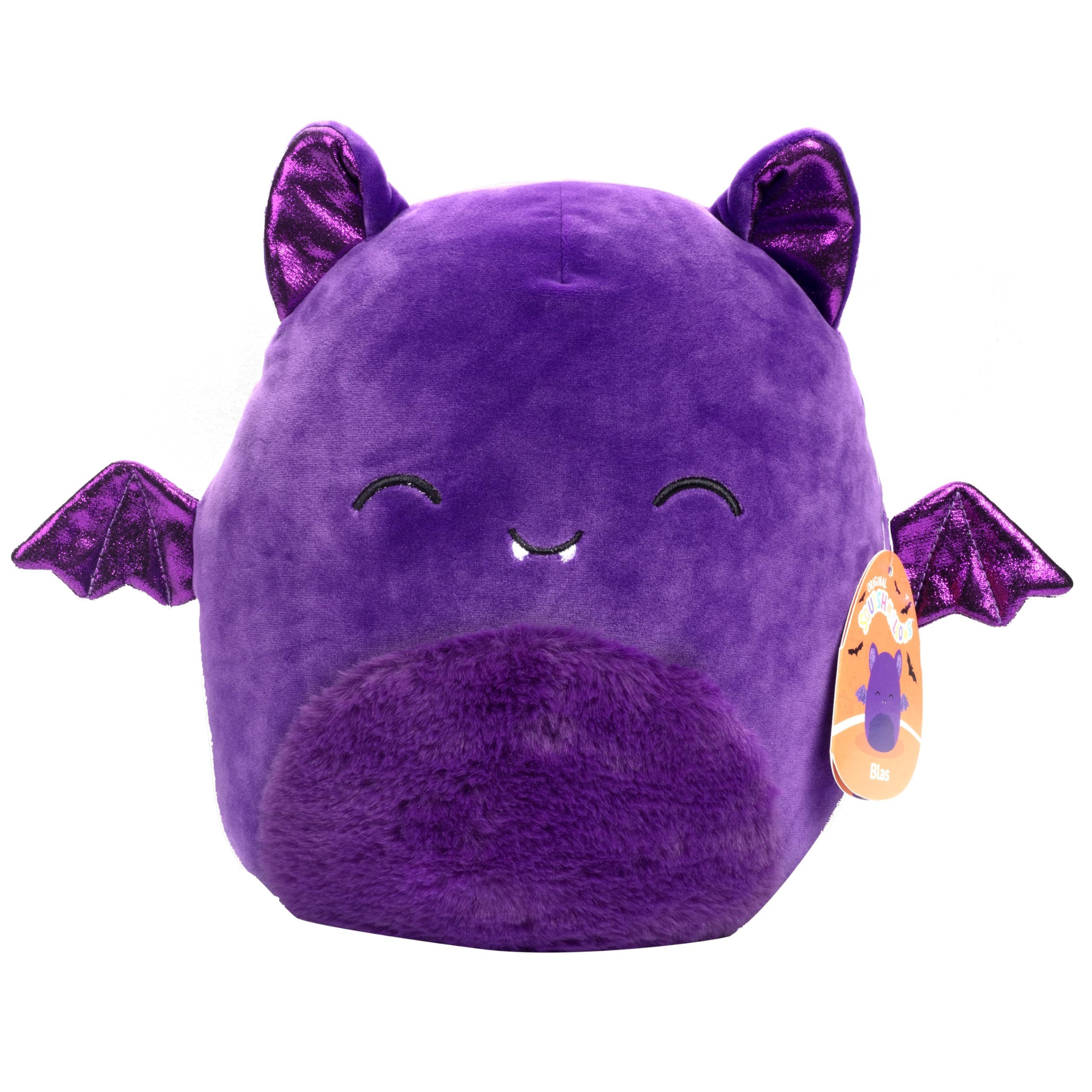 Squishmallows Blas the Purple Bat 10-inch front view for cozy play