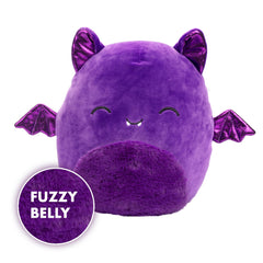 Squishmallows Blas purple bat soft plush texture close-up showing inviting squish
