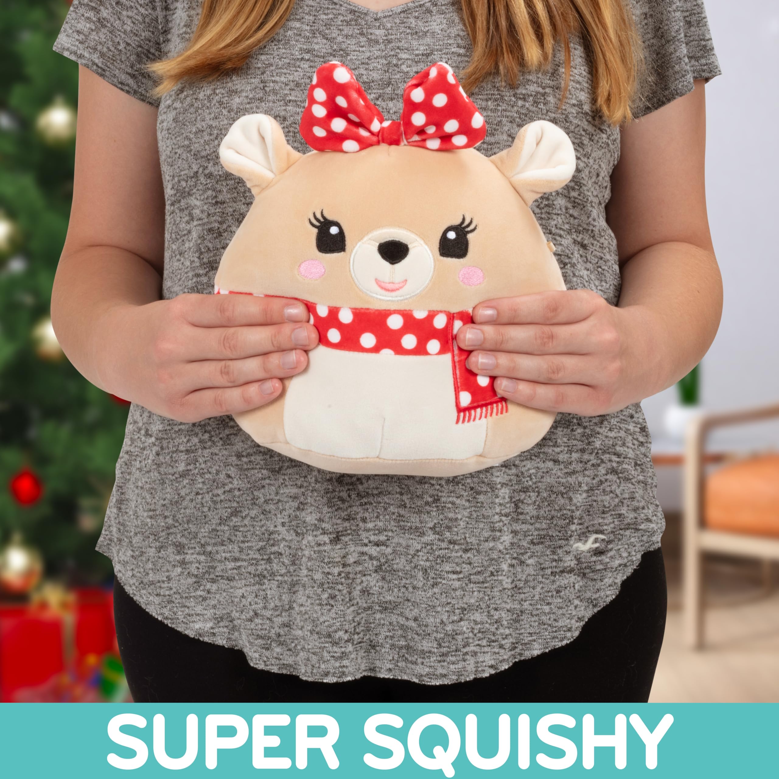 Clarice 8-inch face-closeup, showcasing soft texture for comforting bedtime hugs