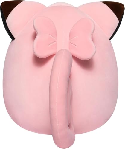 Squishmallows Clefairy plush hugging stance, perfect for cuddling at home or road trips.