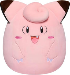 Squishmallows Clefairy plush side view, compact cuddle buddy for travels.