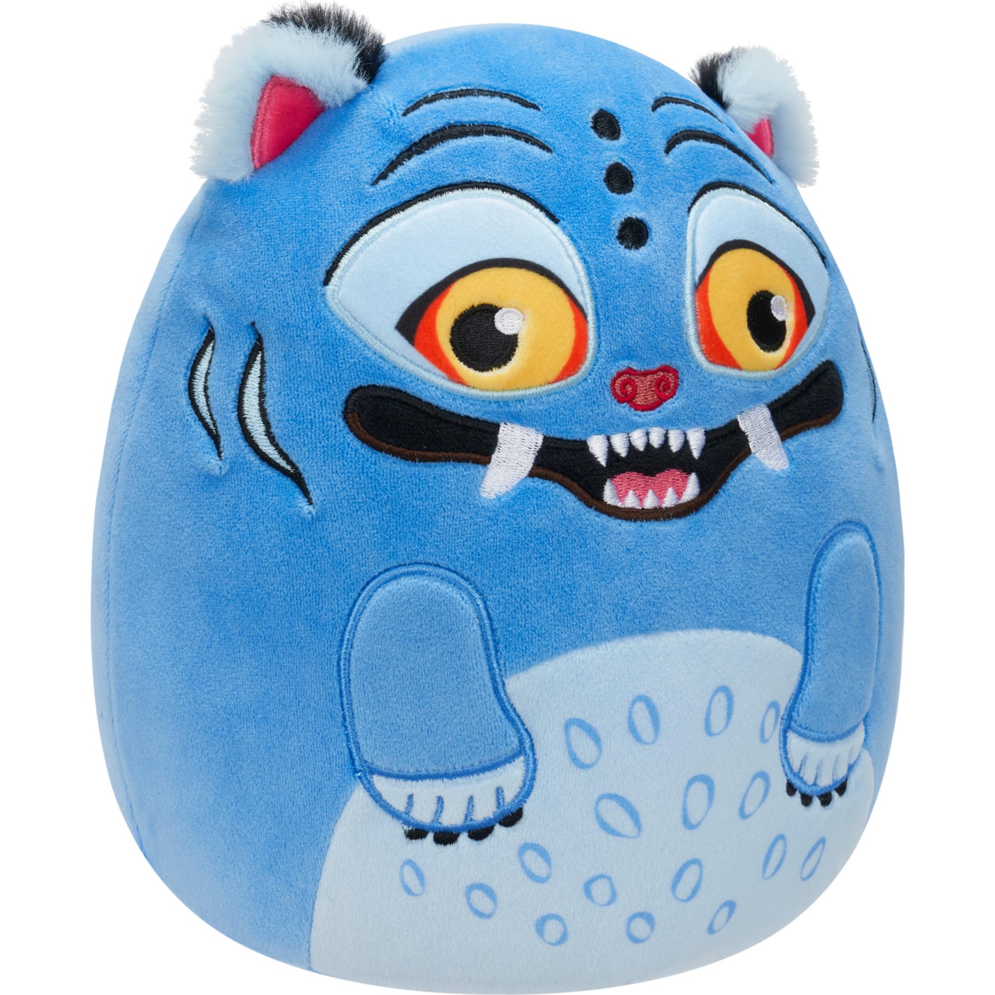 Squishmallows Derpy side profile demonstrating plush rounded silhouette comfort