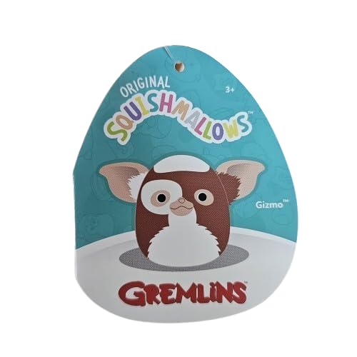 Squishmallows Gizmo gremlins 7-inch plush travel buddy, perfect for trips.
