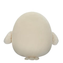 Squishmallows Hedwig plush close-up eye detail emphasizing craftsmanship.