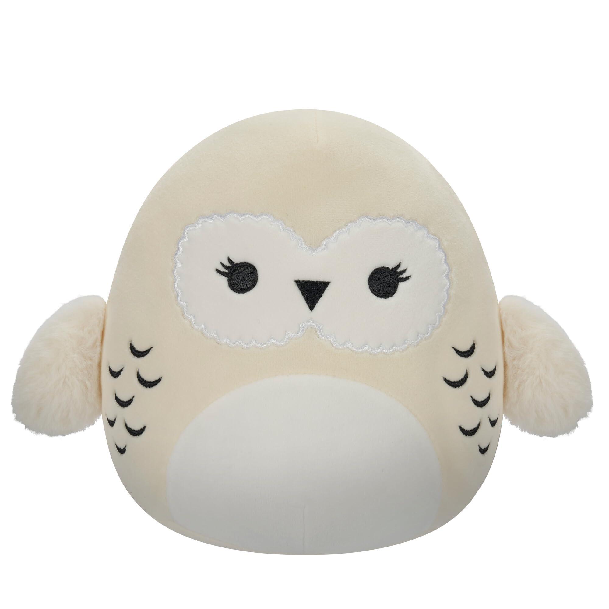 Squishmallows Hedwig plush front view showing ultra-soft fur for cozy snuggles.