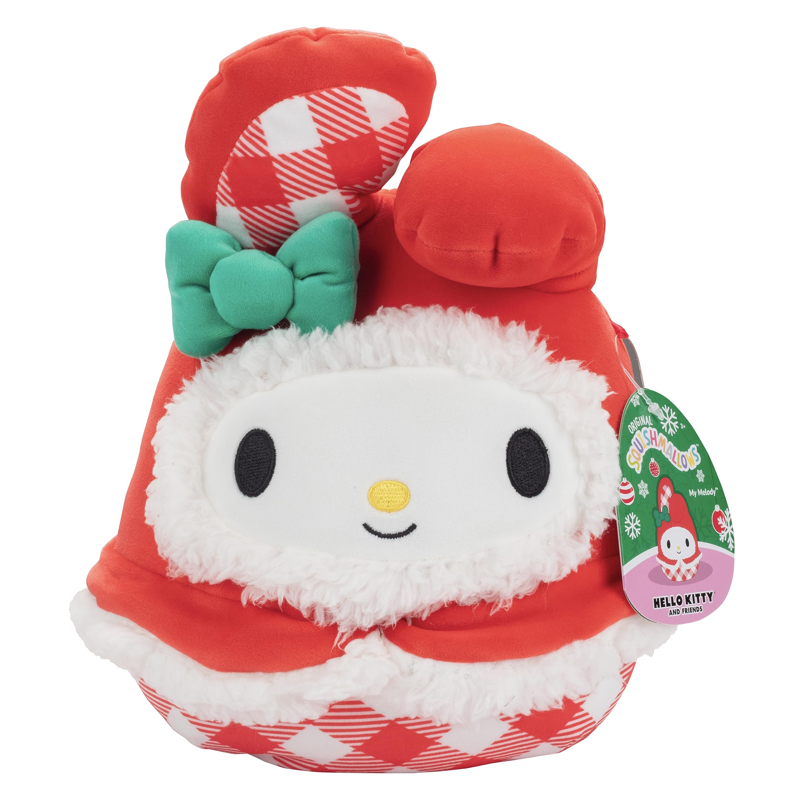 Squishmallows Hello Kitty My Melody 8-inch plush offers cozy hugs for kids and collectors.