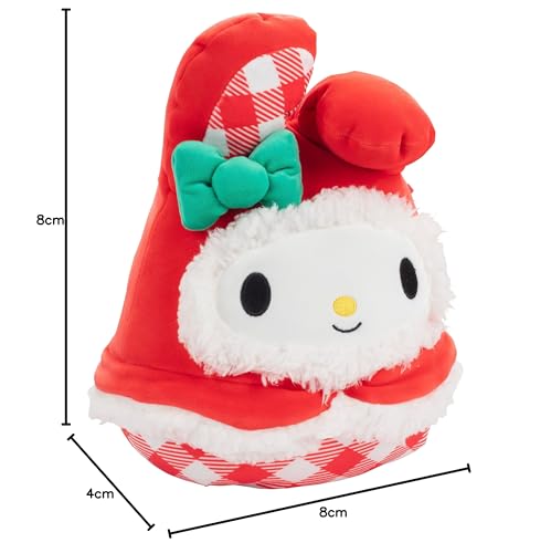 Squishmallows Hello Kitty My Melody 8-inch plush adds a cute display on shelves.