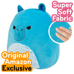 Squishmallows Kenji blue plush fabric for soft, marshmallow-like snuggles at bedtime