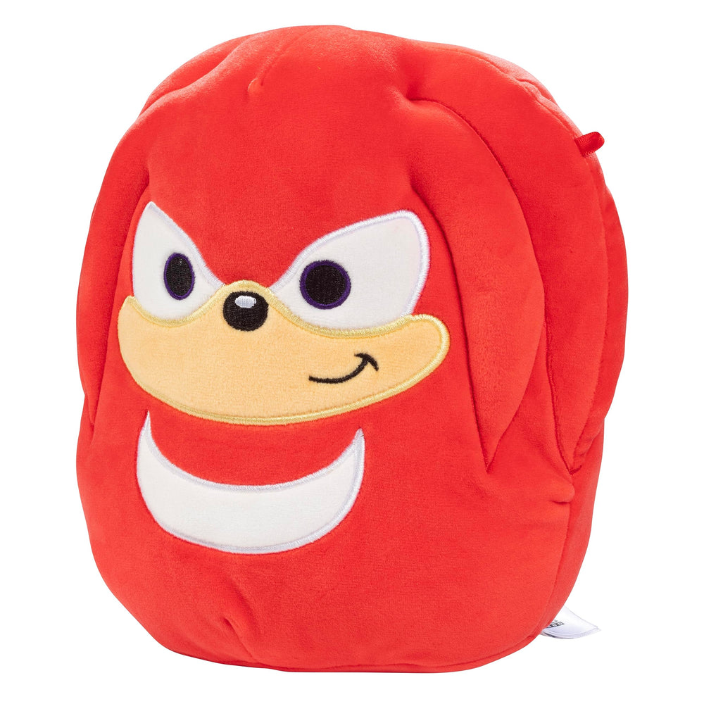 Squishmallows Knuckles soft fabric texture highlighted for tactile fun.