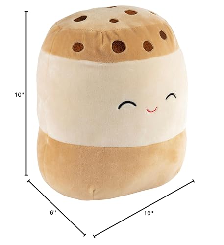 Squishmallows Koako on a shelf display, travel-friendly cuddle companion.