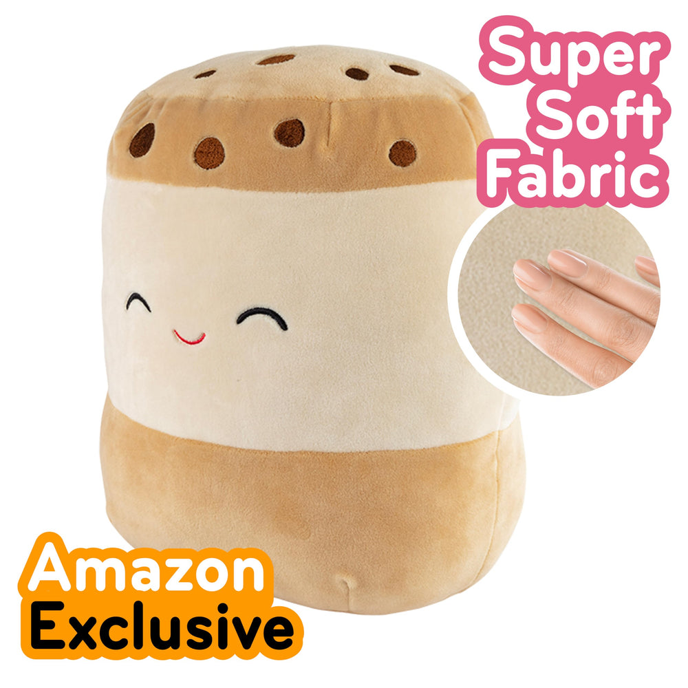 Squishmallows Koako side view highlights dessert-inspired design for display.