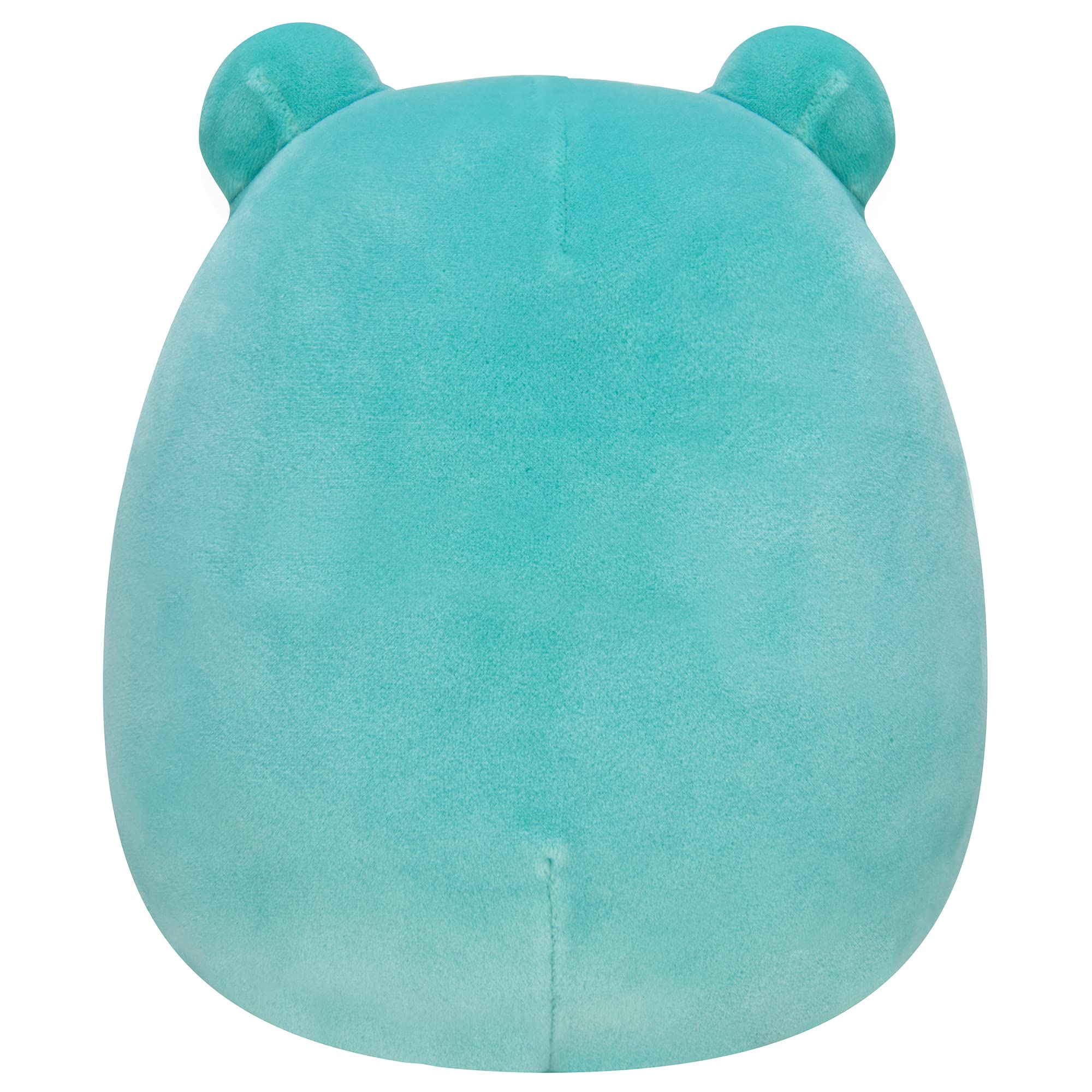 Ultra-soft Ludwig teal frog plush materials for comfort