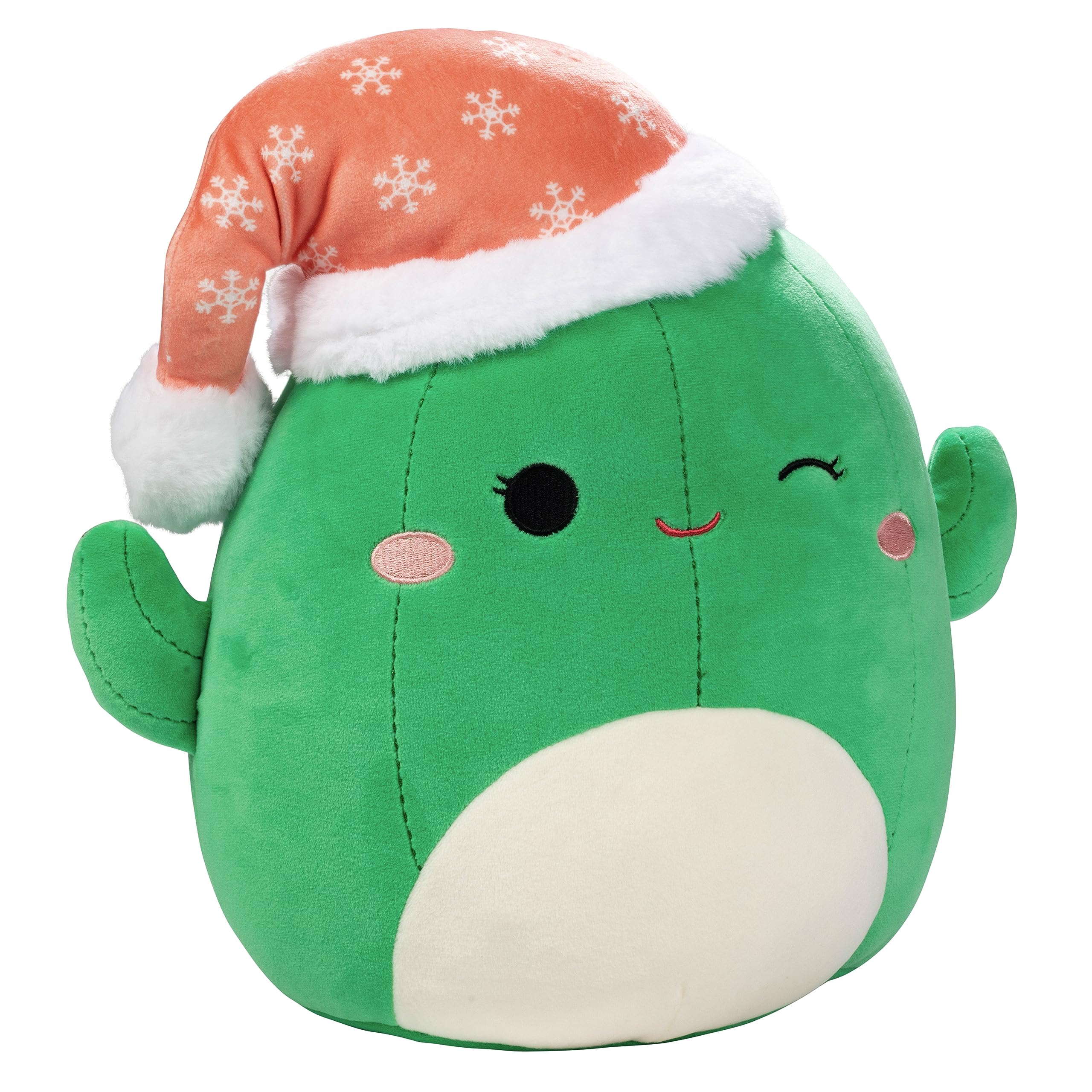 Squishmallows Maritza Christmas Plant Cactus side view, soft plush hug.